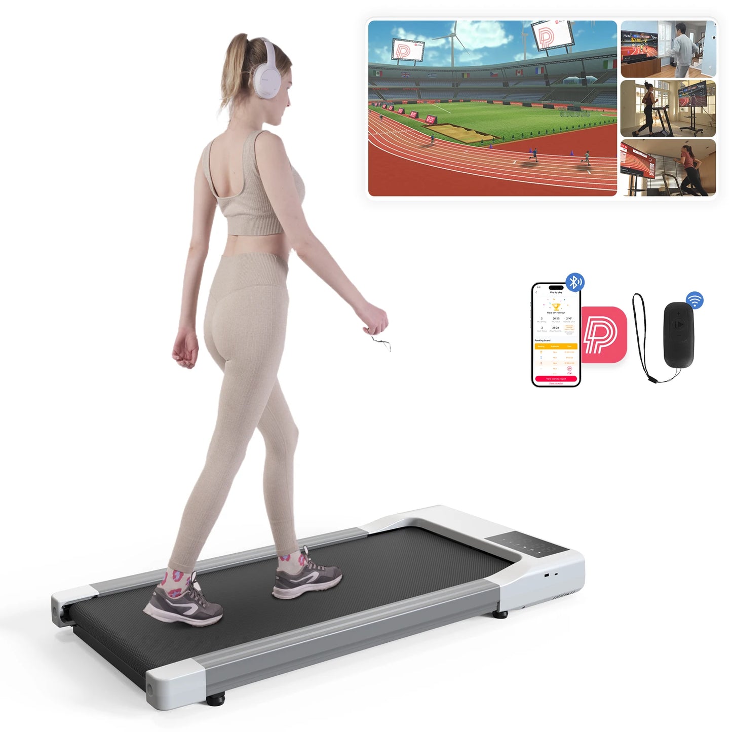 Hot Sale Treadmill 2in1 Treadmills for Home/Office Remote Control/LCD Display Adjustable Speed Walking Pad Exercise Machine