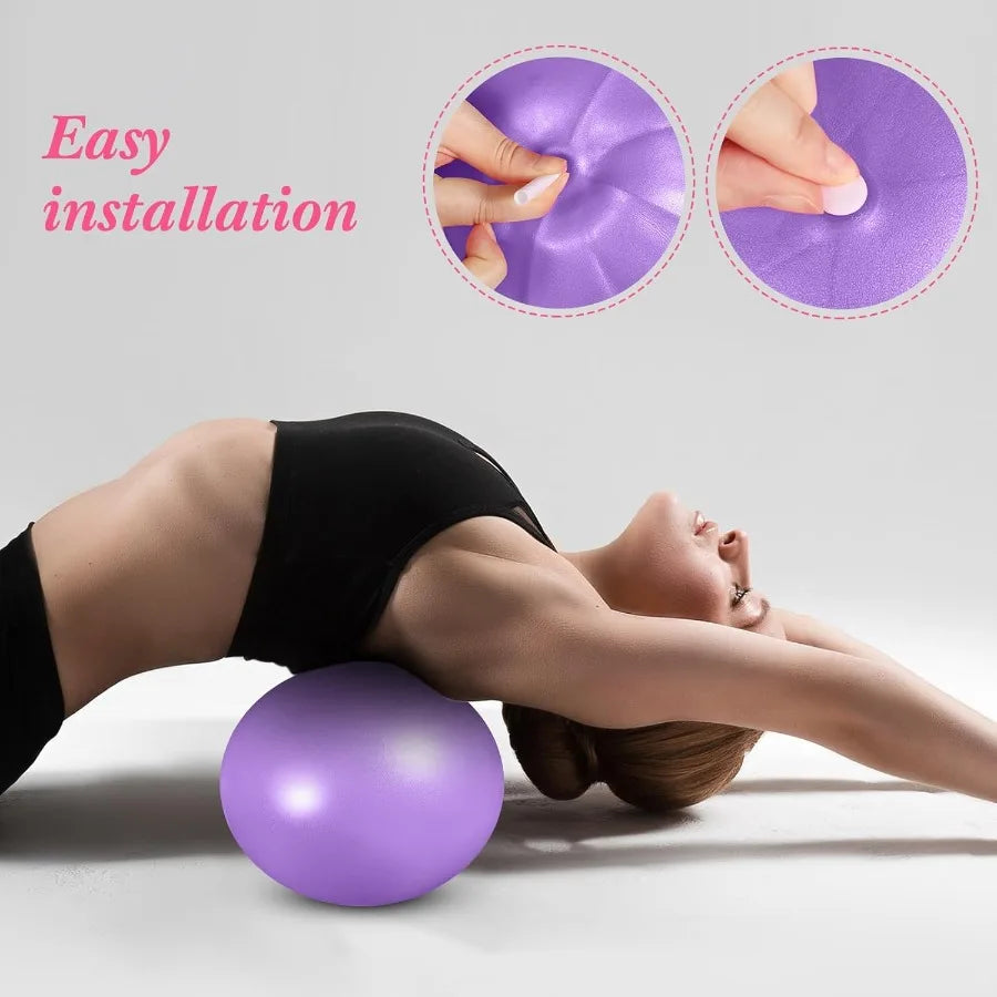 Sotiff 20 Pcs 9 Inch Exercise Pilates Ball Yoga Therapy Ball/for Yoga Stability Barre Training Stretching