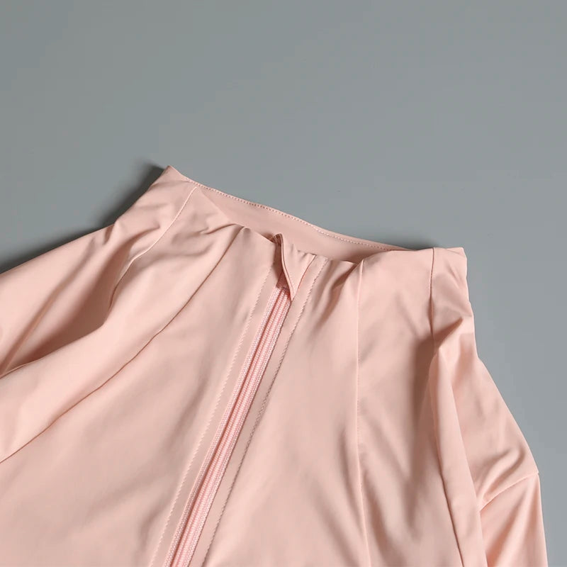 New yoga wear ladies coat round high elastic loose exercise/yoga fitness long sleeve stand-up collar yoga tops