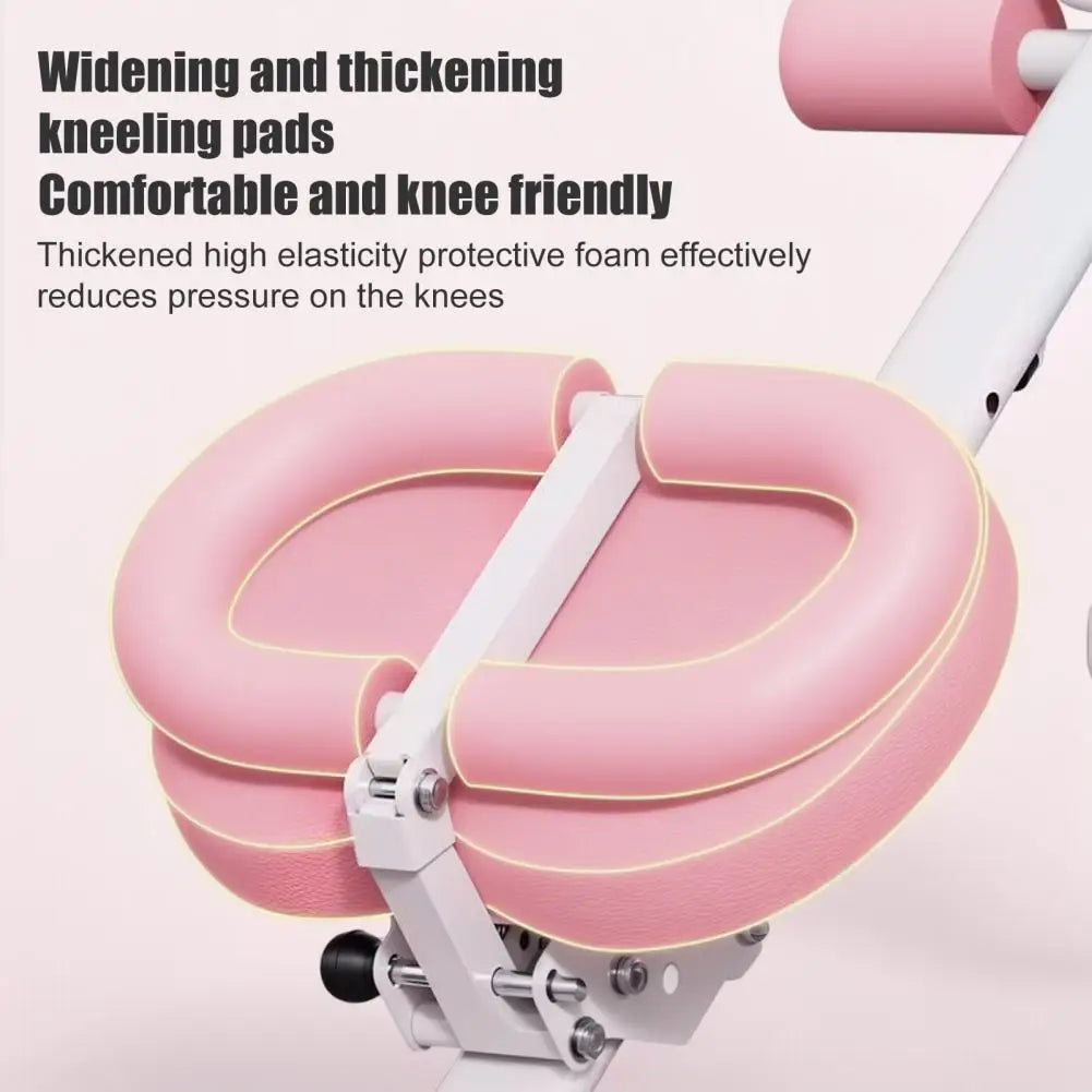 Height Adjustments Abdominal Trainer Ab Machine with LCD Display Screen/Foam Handle Full Body Workout Abdominal Exercise Machine