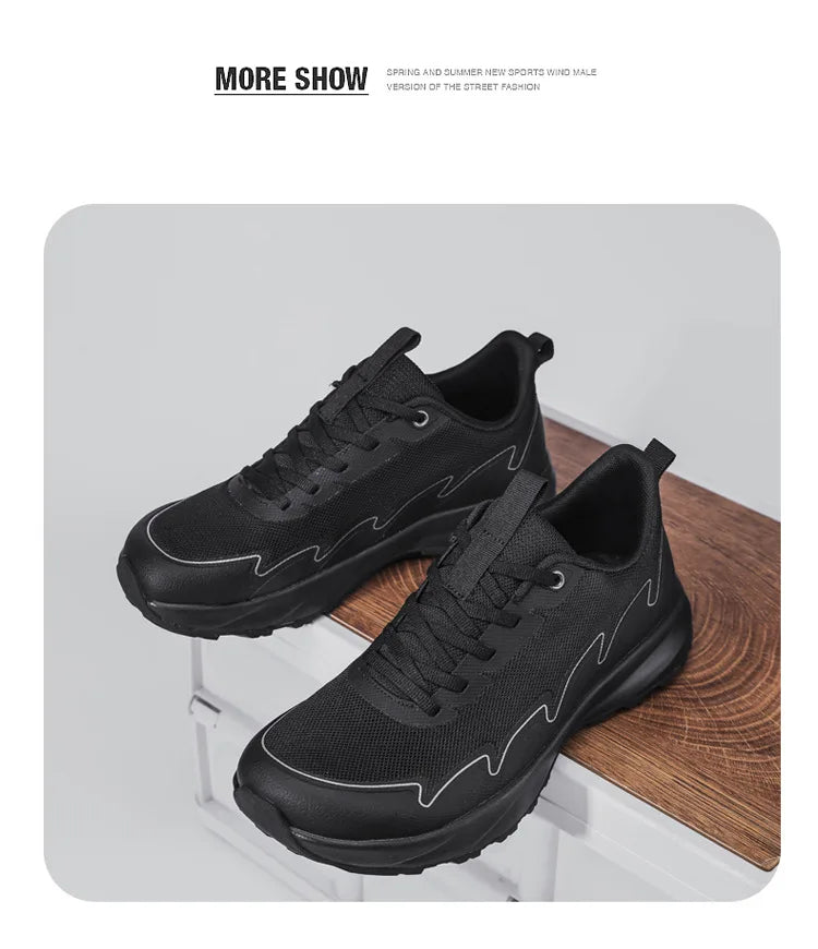 Wide Toe Running Shoes 4E Dynamic Thick Outdoor Fitness Men's Shoes/Foot Cross-Border Shoes Comfortable Breathable