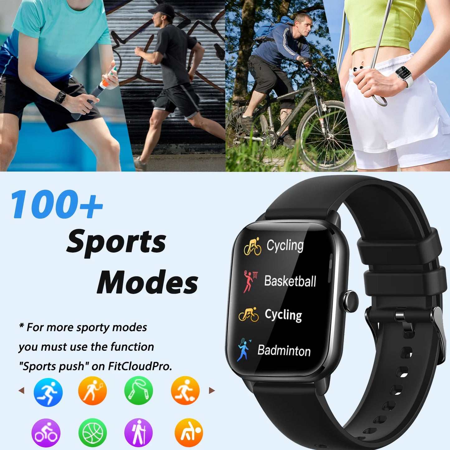 Smart Watch Men 1.9'' Touch Bluetooth Call Heart Rate/Sleep Monitor Blood Oxygen Sport Men Watches For Android iOS