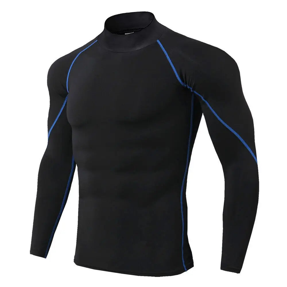 Men Bodybuilding Sport T-shirt Quick Dry Running Shirt Long Sleeve/Compression Top Gym T Shirt Men Fitness