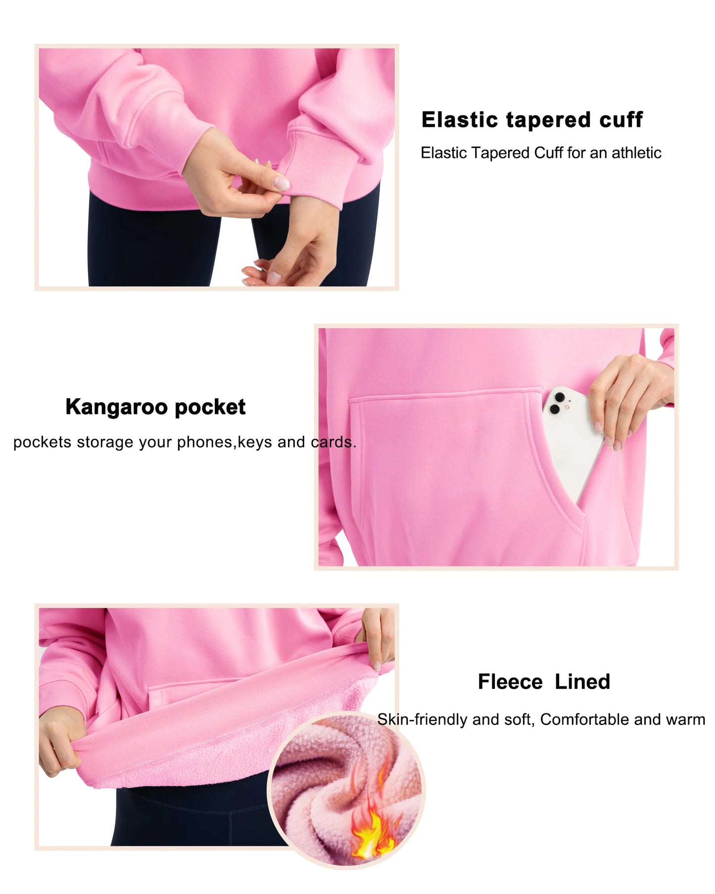 THE GYM PEOPLE Women's Oversized Hoodie Loose fit/Soft Fleece Pullover Hooded Sweatshirt With Pockets