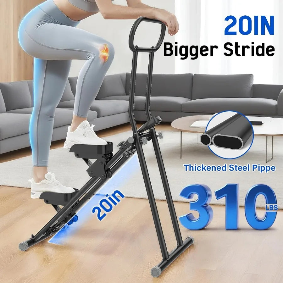 Stair Stepper for Exercise at Home Folding Stairmaster Machine/for Cardio Fitness Vertical Stair Climber with Adjustable Handle