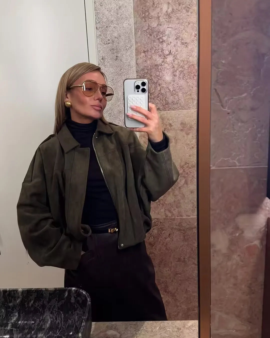 Women's new Jackets Autumn Fashion Loose Bat Sleeves Elegant/Women's Jackets Chic Street Youth Autumn Long Sleeves Coats