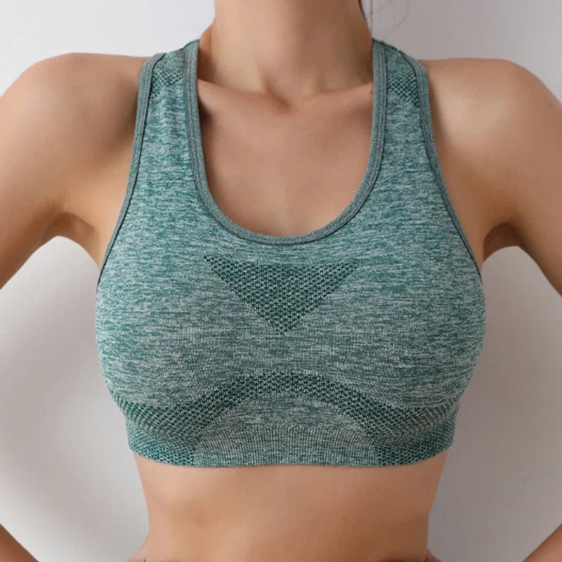 Women Sports Bras Yoga Top Vest High Shockproof Quick-drying Yoga/Gym Running Fitness Underwear Ladies Seamless Sportswear