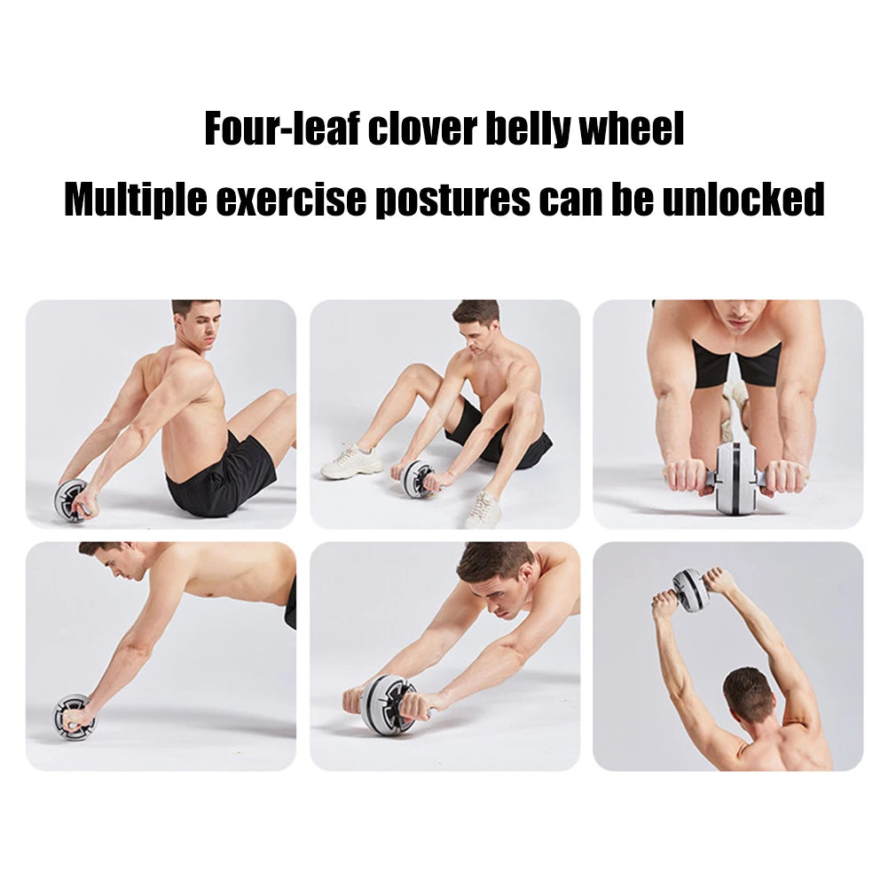 Abdominal Exercise Wheel Anti-Slip Rebound Core Strength Trainer/Detachable Gymnastic Wheel for Home and Gym Fitness Equipment