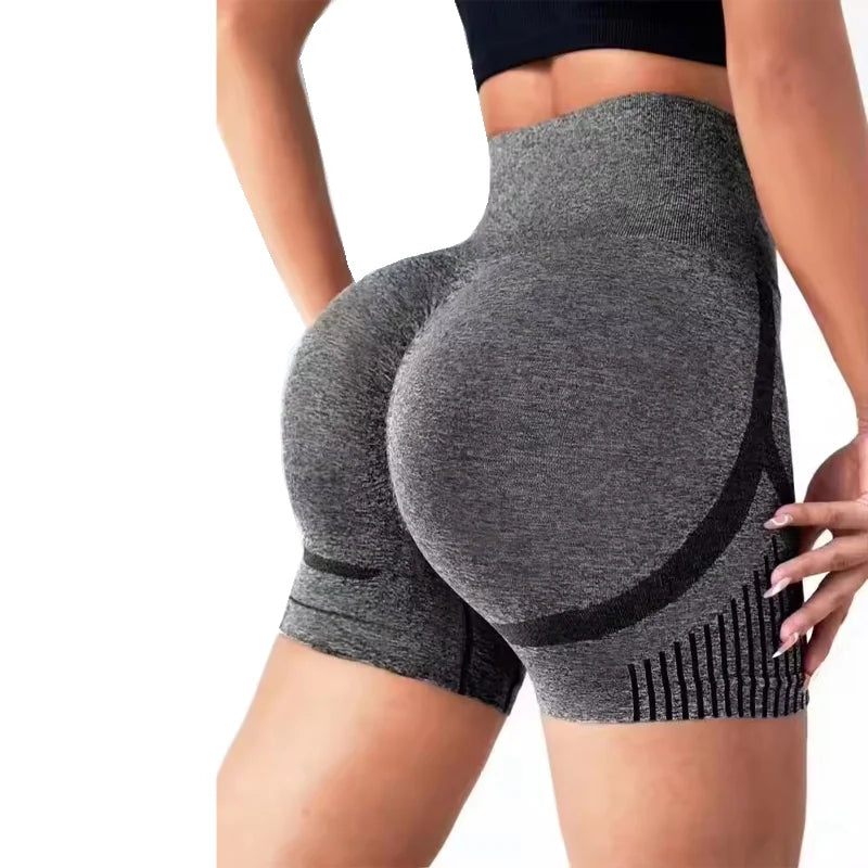 Yoga Shorts Cross-border Honey Buttocks Buttocks Sports High Waist/Abdomen Stretch Tight-fitting Anti-glare Quick-drying Fitness