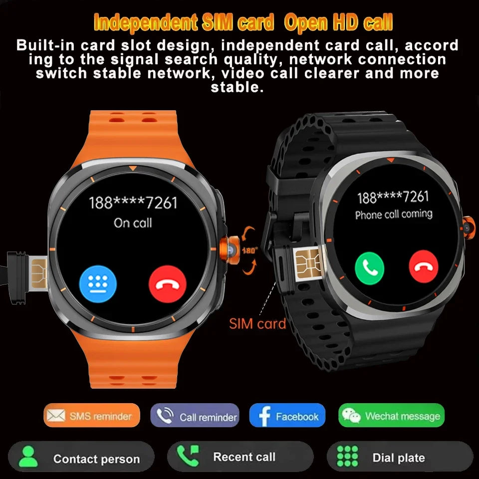 Watch7 Ultra Smart Watch Video Call Smartwatch 4G/5G Sim Card/GPS WIFI Rotary Camera Global Calling Google map Watch