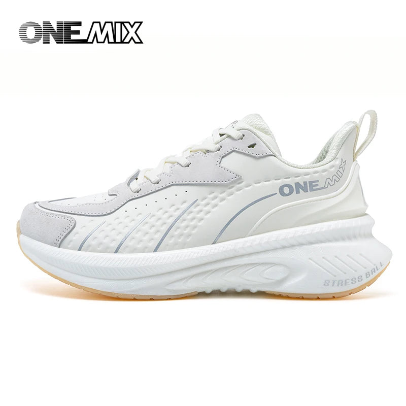 ONEMIX Men's Winter Leather Sports Shoes For Heavy Weight Adults/Shock-Absorbing & Stable Support Cold-Resistant Daily Shoes