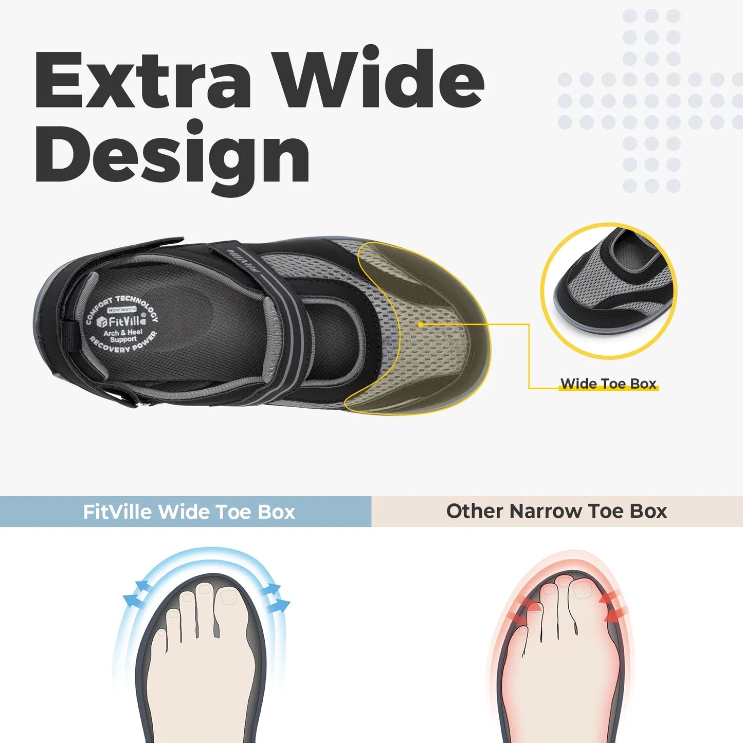 Women's Sandals Mary Jane Casual Shoes Widened Toe For Swollen Feet/Lightweight Breathable Outdoor Elderly Shoe Sandals