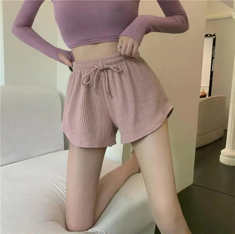 Women Gym Fitness Running Shorts Women's Summer Thin Style Loose/Casual Large Size Wide Leg High Waist A-word Sports Hot Pants