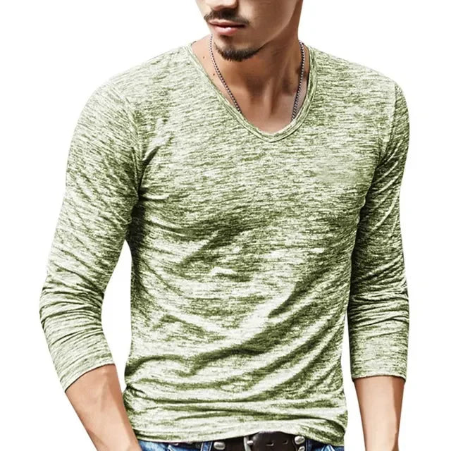 Summer Men's Fashion T shirt Oversized/Casual Long Sleeve Tops Slim Tees Shirt for Men