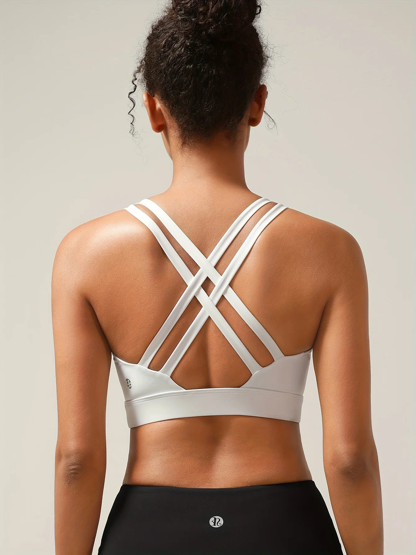 Medium Support for Sports Bra for Women Featuring a Criss-Cross Back Padded Straps/And Removable Cups Comfortable Bra