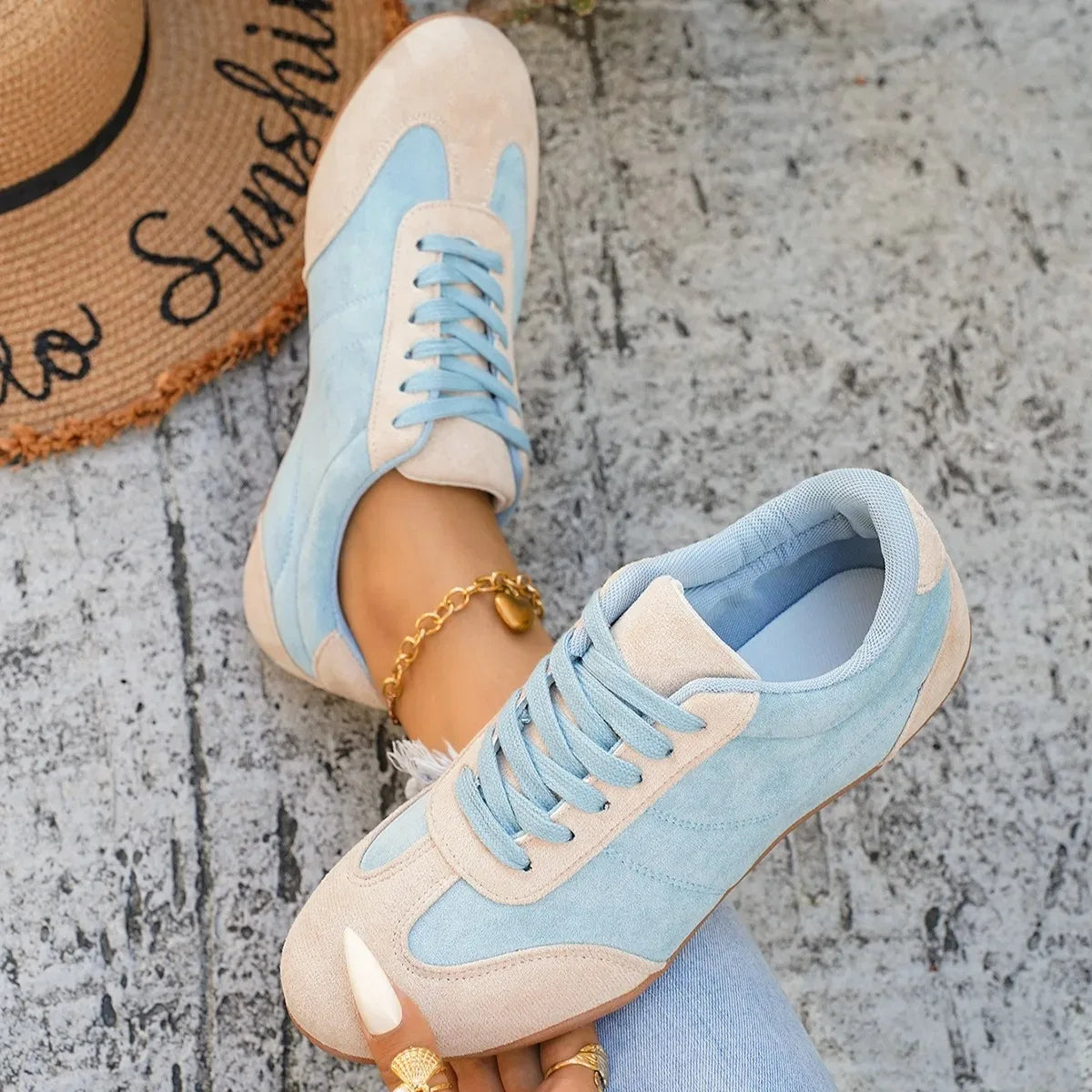 Women's Casual Flat-Soled Non-Slip Wear-Resistant Sport Spring/Autumn Round-Toe Soft And Comfortable Women Single Shoes