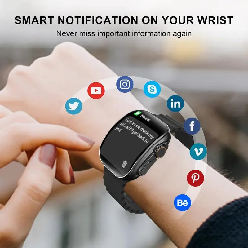 Smart Watch For Women Men, 1.83'' HD Full Touch Screen/Wireless Calling Smartwatch (Answer/Make Call) Activity Tracker 100+ Sport Modes