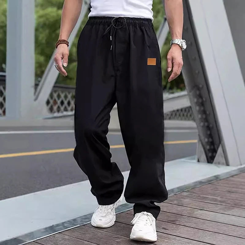 Men s Relaxed Fit Cargo Pants with Adjustable Drawstring Waistband/and Multiple Pockets for Everyday Wear