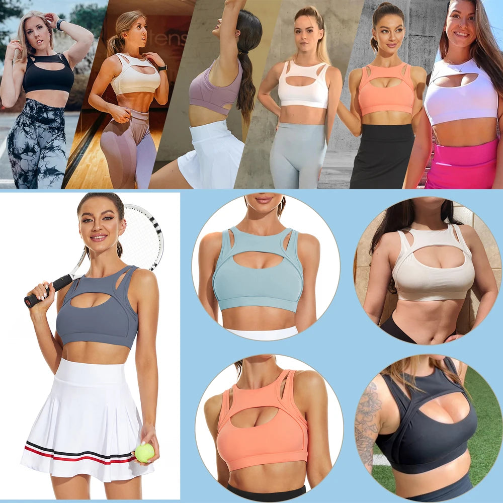 Solid Color Fitness Women Sport Bra Gym Yoga Bra Athletic Tight/Top Workout Train With Removable Cups High Quality