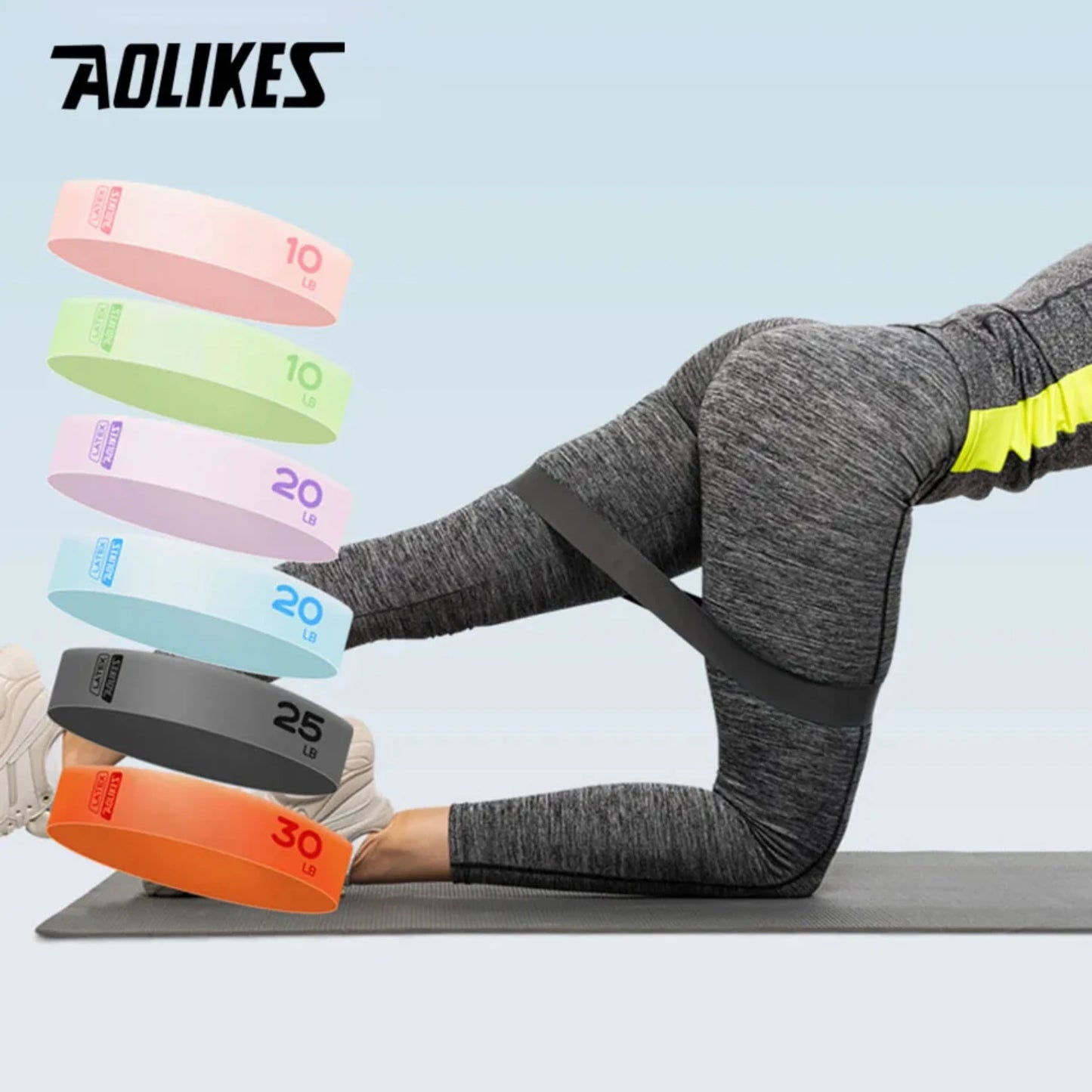 New 1PCS Portable Fitness Resistance Bands Workout Rubber Bands/Yoga Gym Elastic Strength Pilates Yoga Equipment