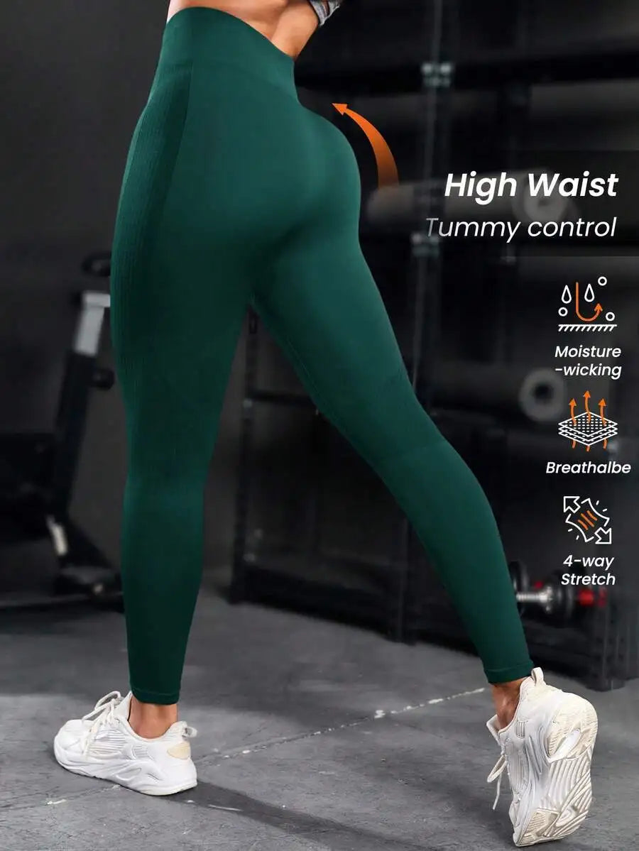 Powerista Running Tights Seamless High Stretch/Tummy Control Active Leggings Yoga Women Pants