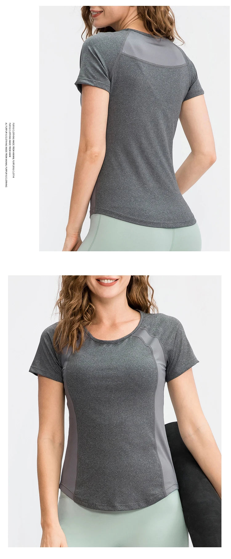 Women Yoga Tops Breathable Sport Fitness Workout/Running Yoga Top Quick Dry Short Sleeve Gym T Shirt