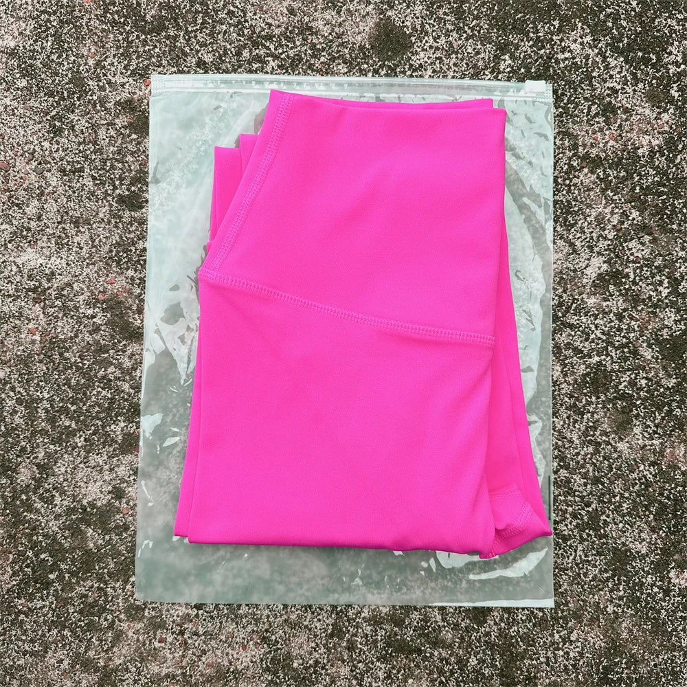 Solid Color Back Waist Pocket High Waist Yoga Legging Women Sport/Cropped Pants Butter Athletic Gym Comprehensive Training Jog