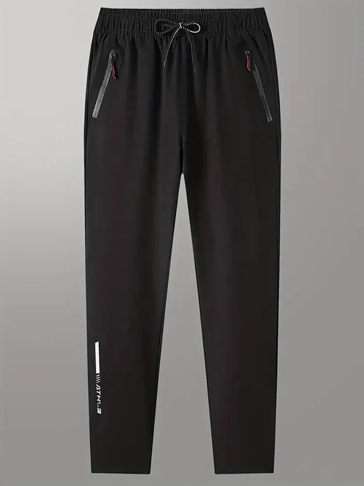 Men's Casual Straight Long Pants Stretch Elastic Waist Jogger/Classic Blue Black Gray Male Brand Trousers Plus Size