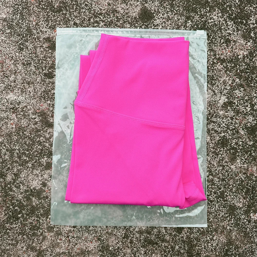Solid Color Back Waist Pocket High Waist Yoga Legging Women/Sport Cropped Pants Butter Athletic Gym Comprehensive Training Jog