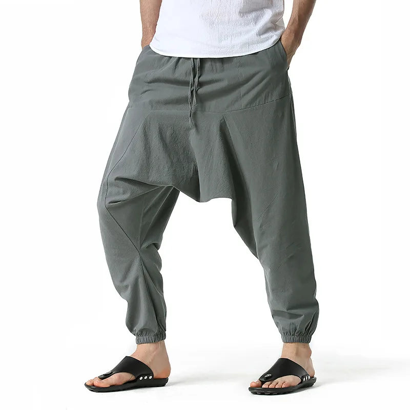 New Men Harem Pants Sweat wear Baggy Casual Yoga Loose Cotton/Sport Jogging Pants Cross Pants for Men Streetwear