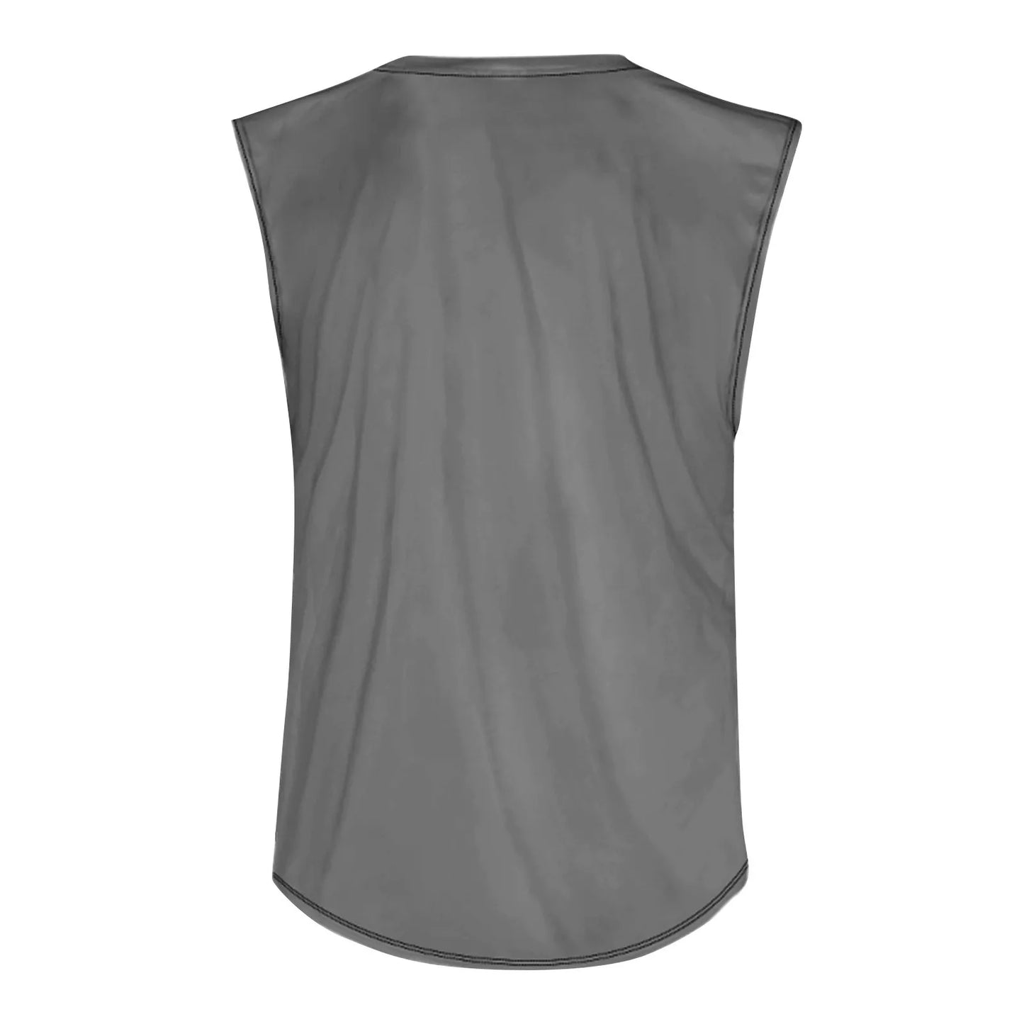 Summer Men's Solid Color Printed Sweat-Absorbing Breathable/Shoulder Expanding Sleeveless Vest Man Sleeveless Shirt