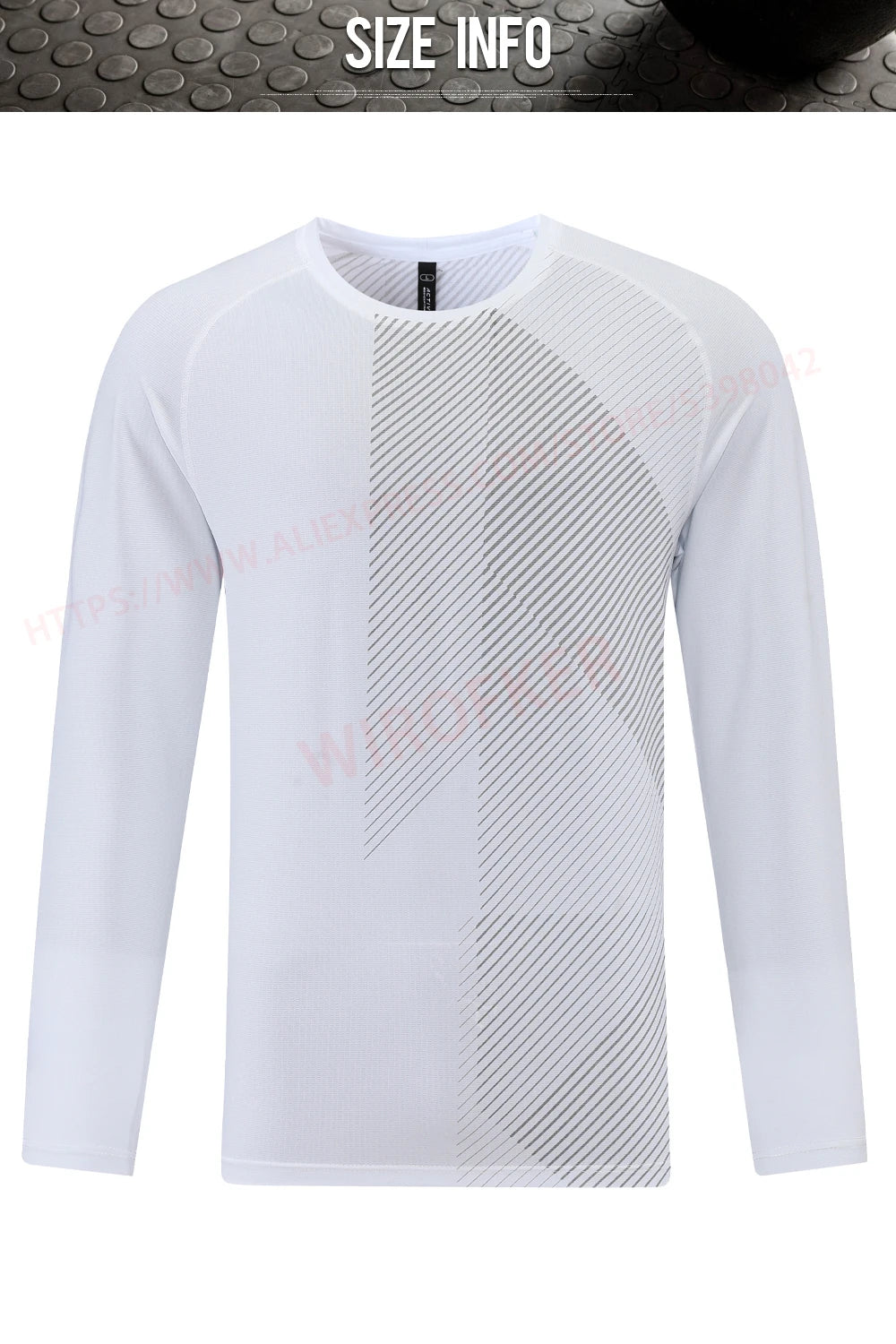 Men Prints Long Sleeve Casual Sports Quick Dry Running Shirts/Breathable Gym Sportswear High Quality Workout Long Tops