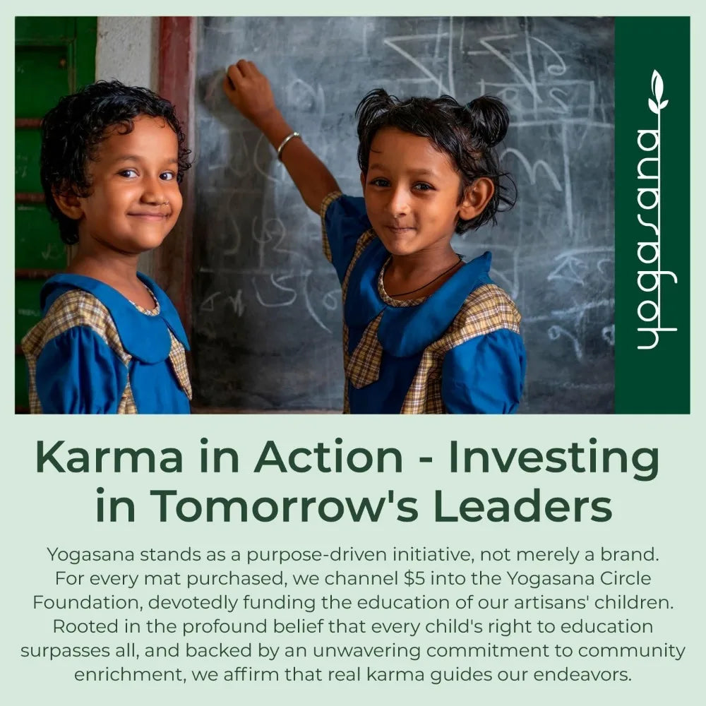 Yogasana Organic Cotton Yoga Mat Non Slip Hand-Woven Foldable Yoga Mat/Provides Excellent Comfort, Traction & Support