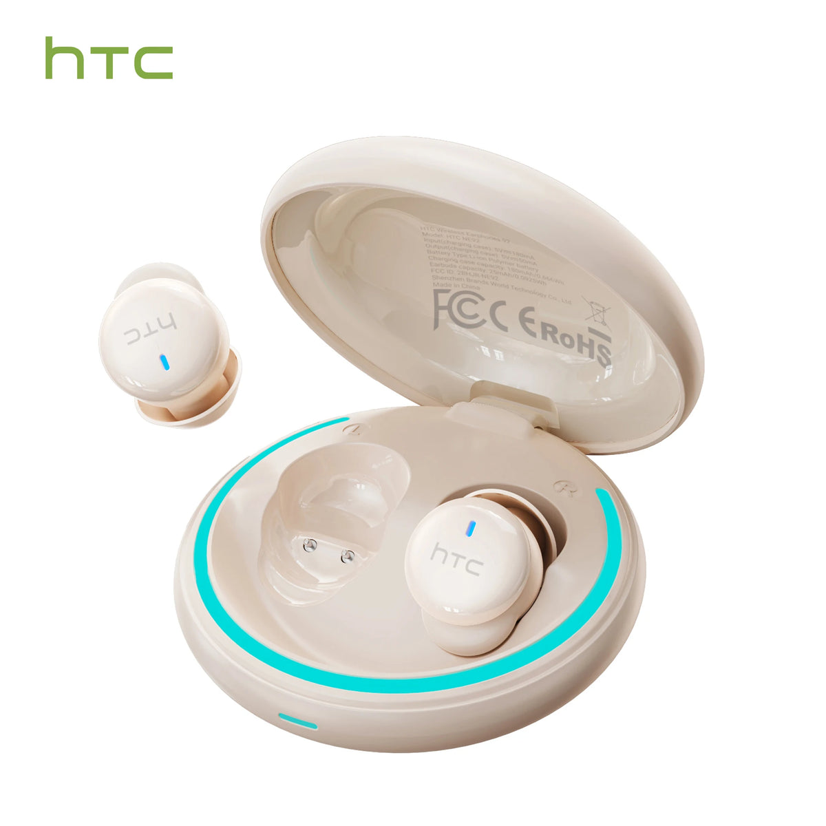 HTC NE92 Wireless Bluetooth 6.0 Sleep Earbuds In Ear Headphones/Mini Invisible Earbuds 30H Playtime Comfortable Secure Fit Earbud