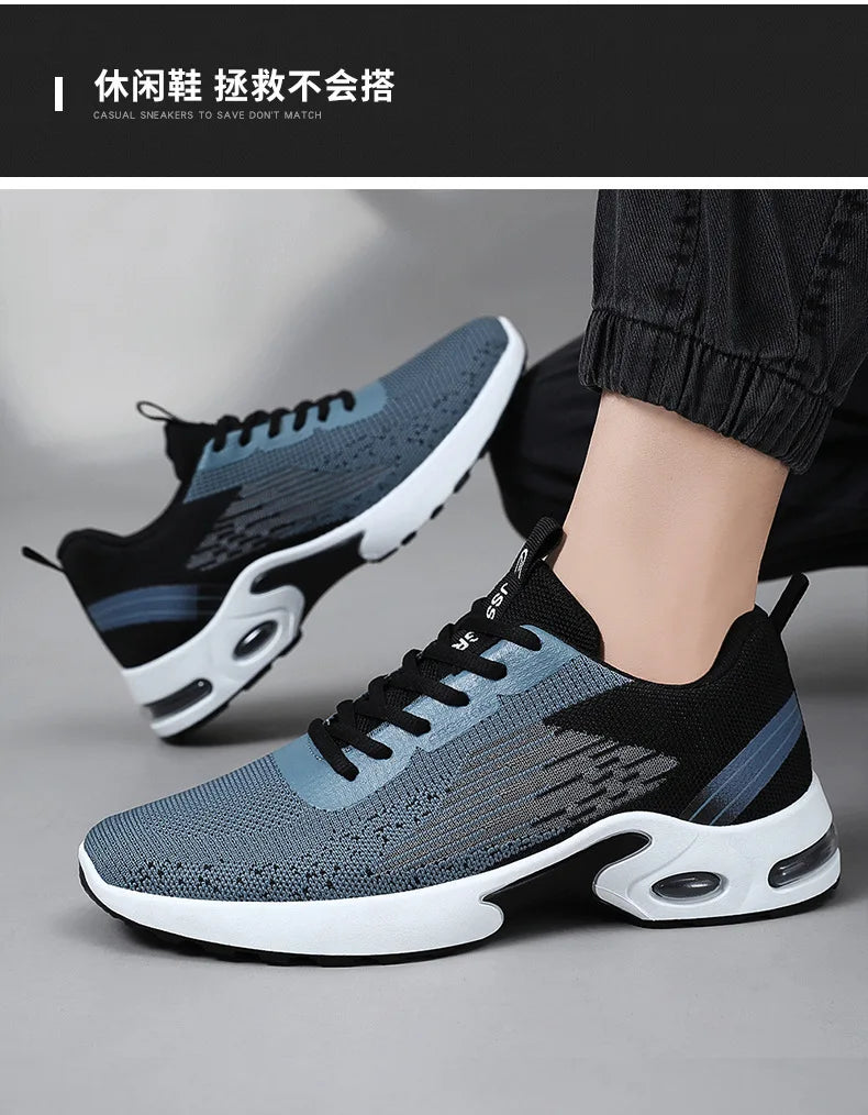 Men's Fashionable Running Shoes Breathable Mesh/Air Cushion Support for Gym And Daily Wear