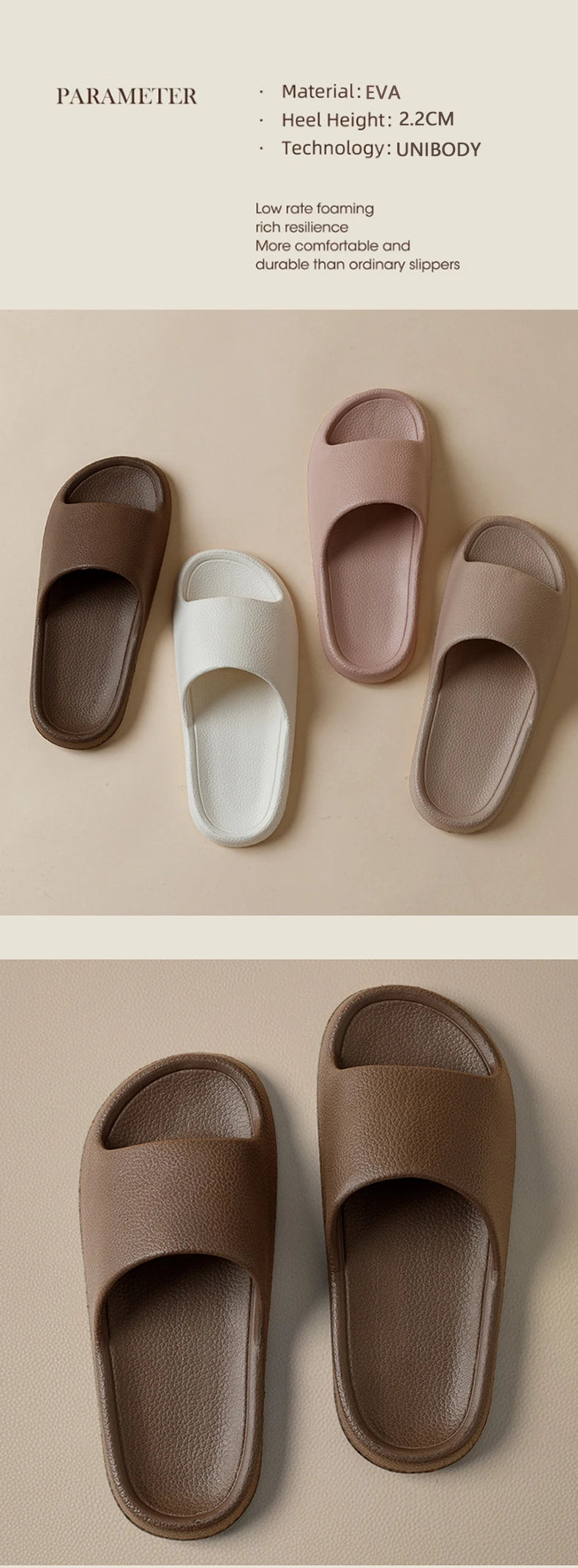 Fashion Women Slippers Summer Flat Lightweight EVA Home Slippers/Comfort Massage Couples Indoor Slides