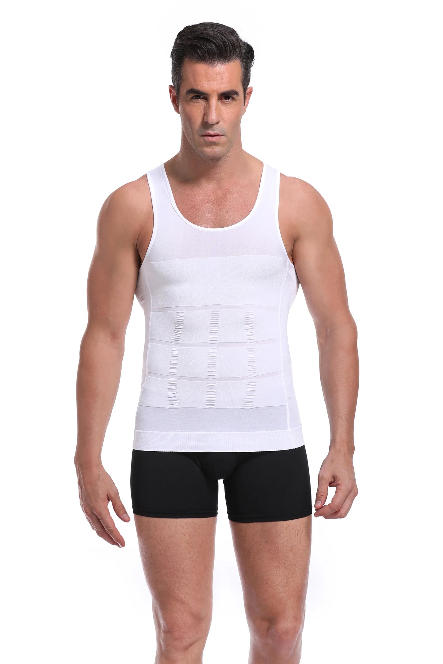 Men's Slimming Body Shaper Vest Streamlined Compression Support/Tummy & Chest Sculpting Breathable Everyday Wear