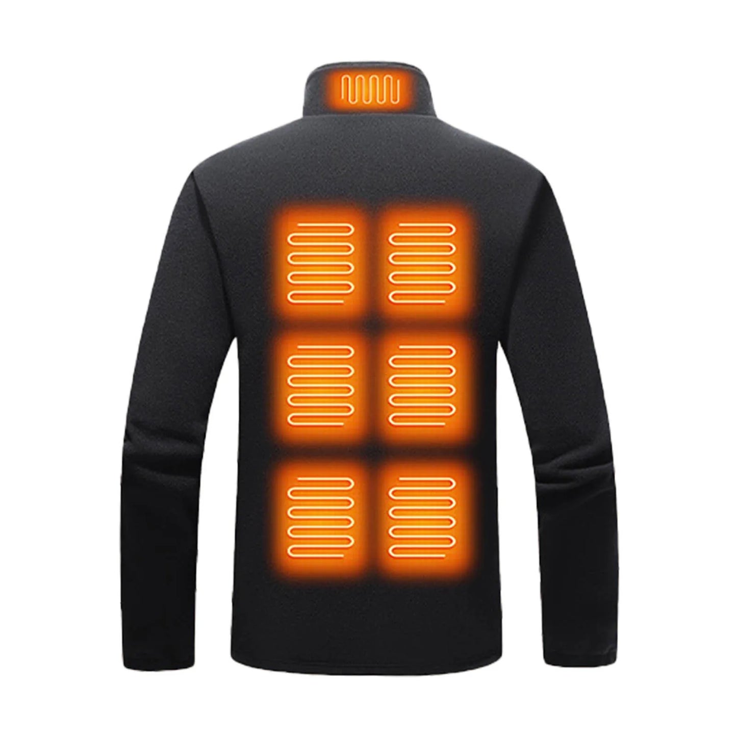 Men's Winter Warm Fleece Jacket Solid Smart Heat Coat Outdoor Coat/Thermal Usb Electric Battery Long Sleeves Heating Jackets