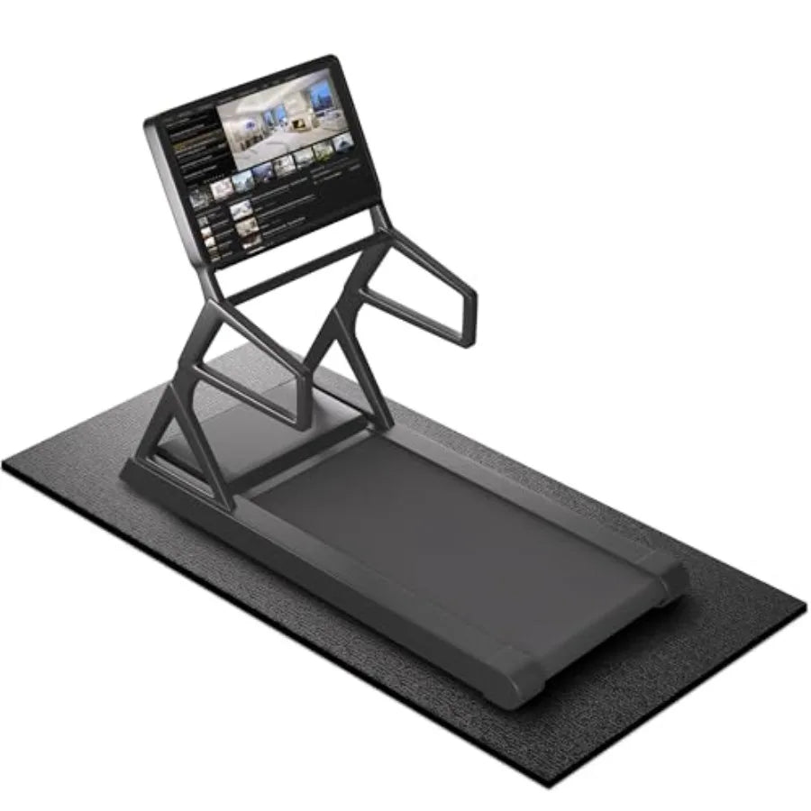 Treadmill Mat, 7'x3', 6mm Thick Exercise Equipment Gym Mat/for Hardwood Floor Carpet Compatible with Peloton Bike