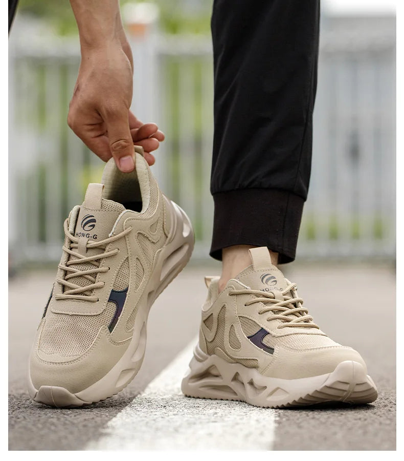 Soft Anti smashing Anti-Puncture Protective Safety Shoes For Men/Work Shoes Lightweight Breathable Work Safety Sneakers