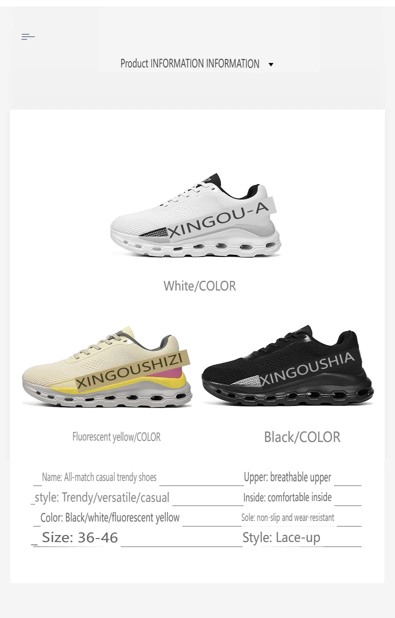New men shoes Couple Mesh Sneakers Breathable Sports/Casual Shoes with Anti-Slip and Cushioning Running Shoes