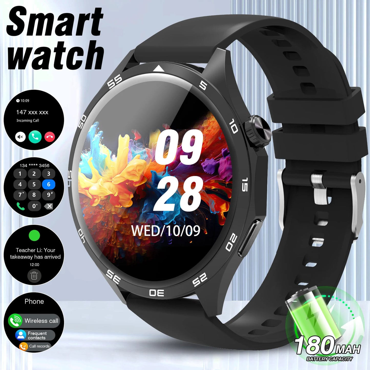 New Full Touch High Definition Men's & Women's Sports Smartwatch Features/Answering Calls, Motion Tracking For Android & Iphone