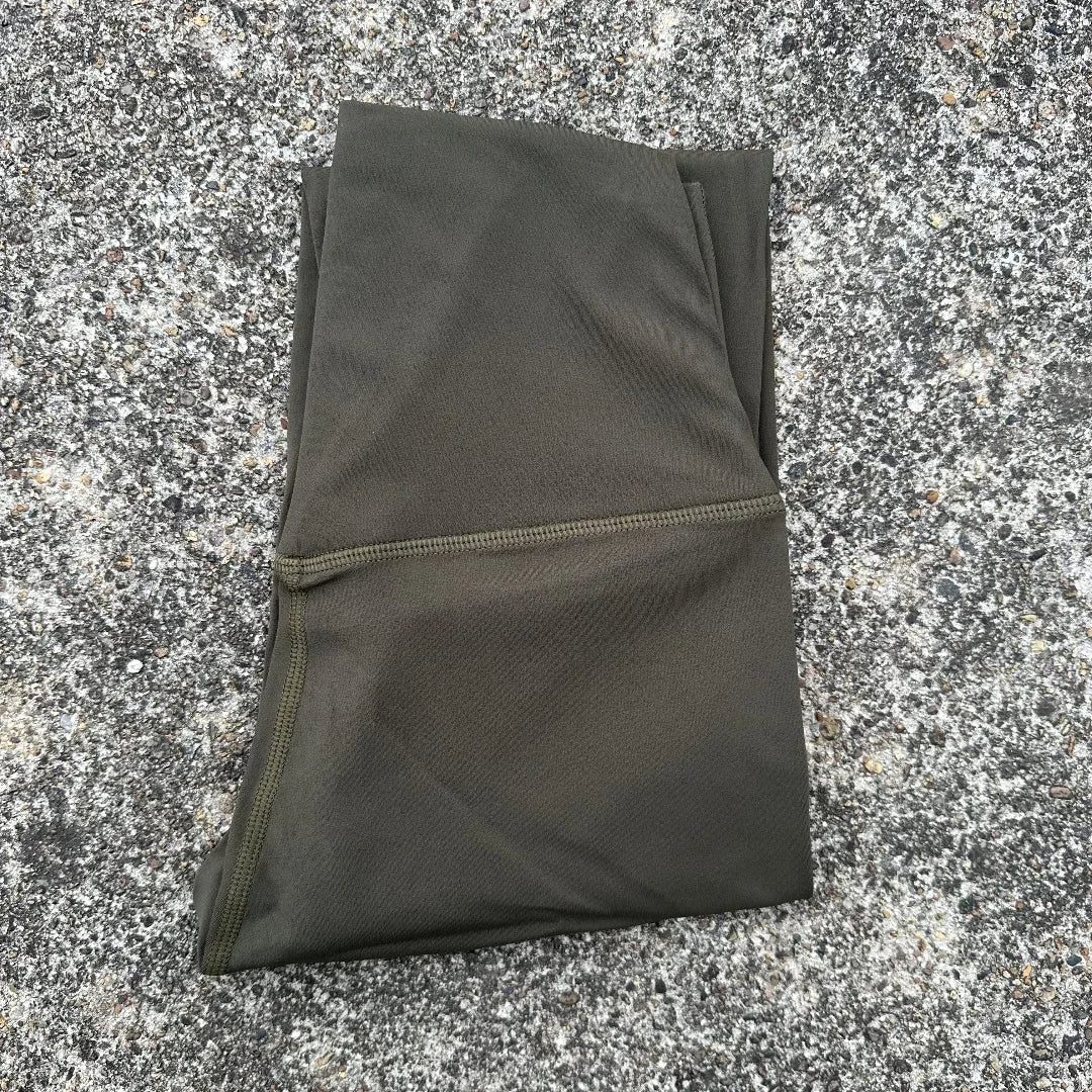Solid Color Back Waist Pocket High Waist Yoga Legging Women/Sport Cropped Pants Butter Athletic Gym Comprehensive Training Jog