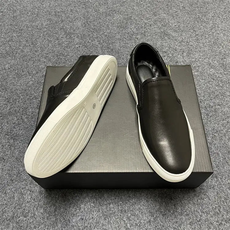 Men's COM Design Commute Casual Shoes Genuine Suede/Slip On Loafers Flat Sole Versatile Everyday Use