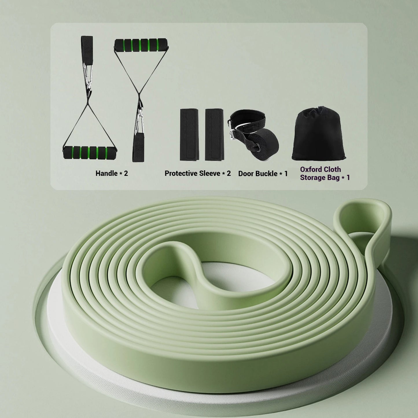 WOSWEIR-Ladies Silicone Fitness Stretch Band for Yoga Resistance Training/Tensile Stretching Pull-Up Assisted Exercise Band