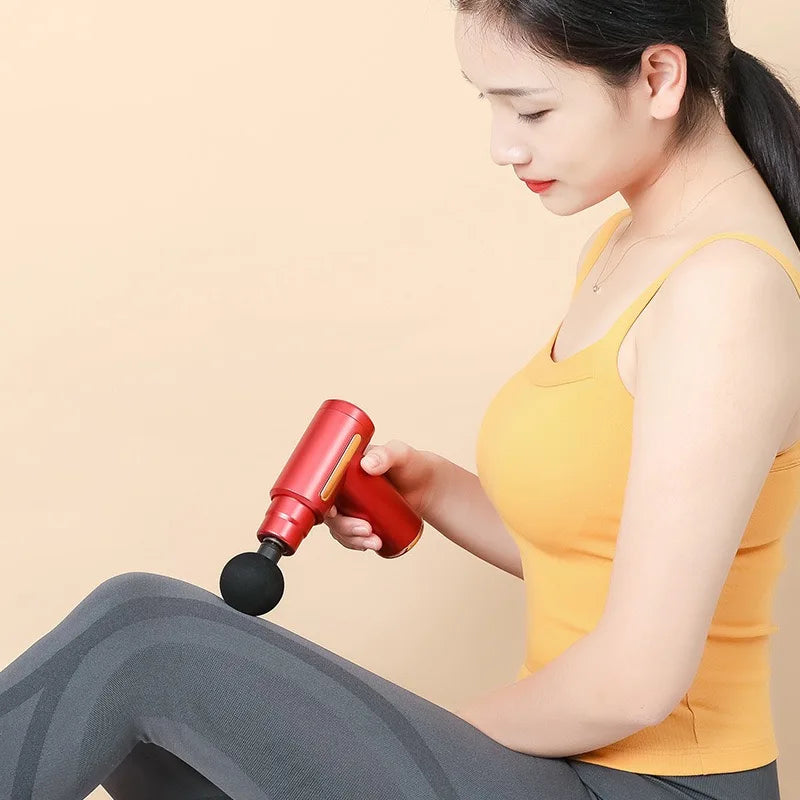 New Portable Fascia Gun Deep Tissue Massage Mini Lightweight/and Adjustable Speed Massage Equipment Suitable for the Whole Body