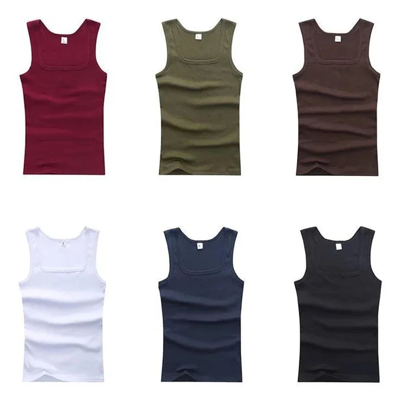 HOT Summer Male clothes Women Basic Elastic Tank Tops/100% Pure Cotton Sleeveless Fitness T-shirt Elastic Bodybuilding Vest