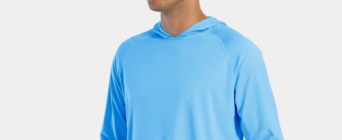 Men's UPF 50+ Sun Protection Hoodie Shirt Long Sleeve Quick Dry/Fishing Shirt Lightweight Outdoor Hiking Workout T-Shirt