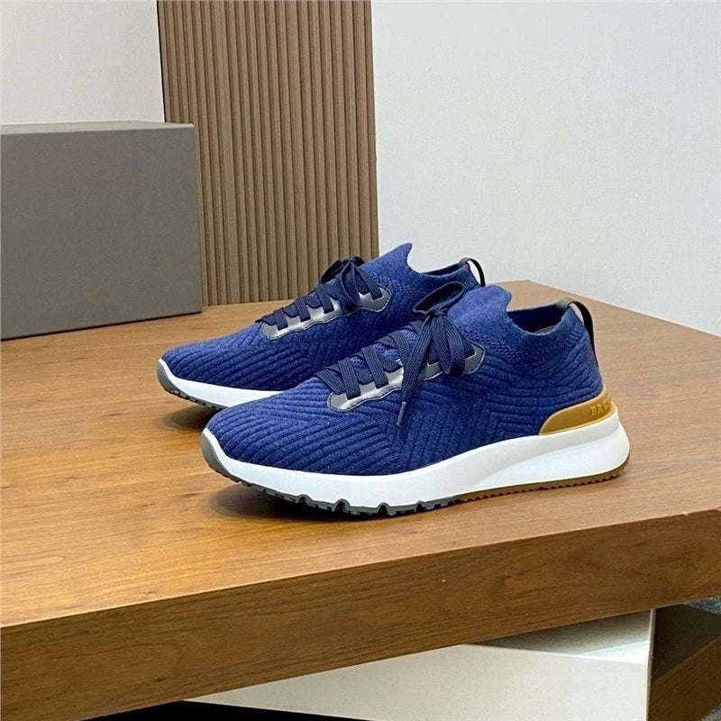 New Men's Lightweight Knitted Shoes Breathable Comfortable/Trendy Casual Athletic Sneakers Fashion Daily Footwear