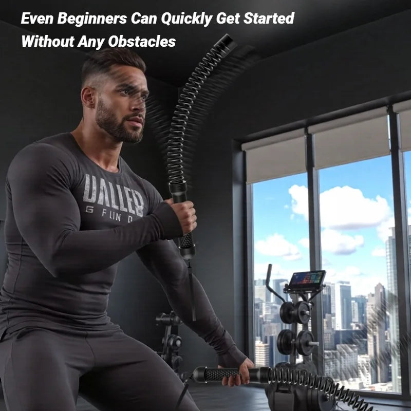 Portable Quiet Weighted Cordless Battle Ropes Space Saving Rope less/Fitness Equipment For Full Body Training Home Indoor